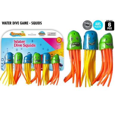 6 Pack Water Dive Squids - The Base Warehouse