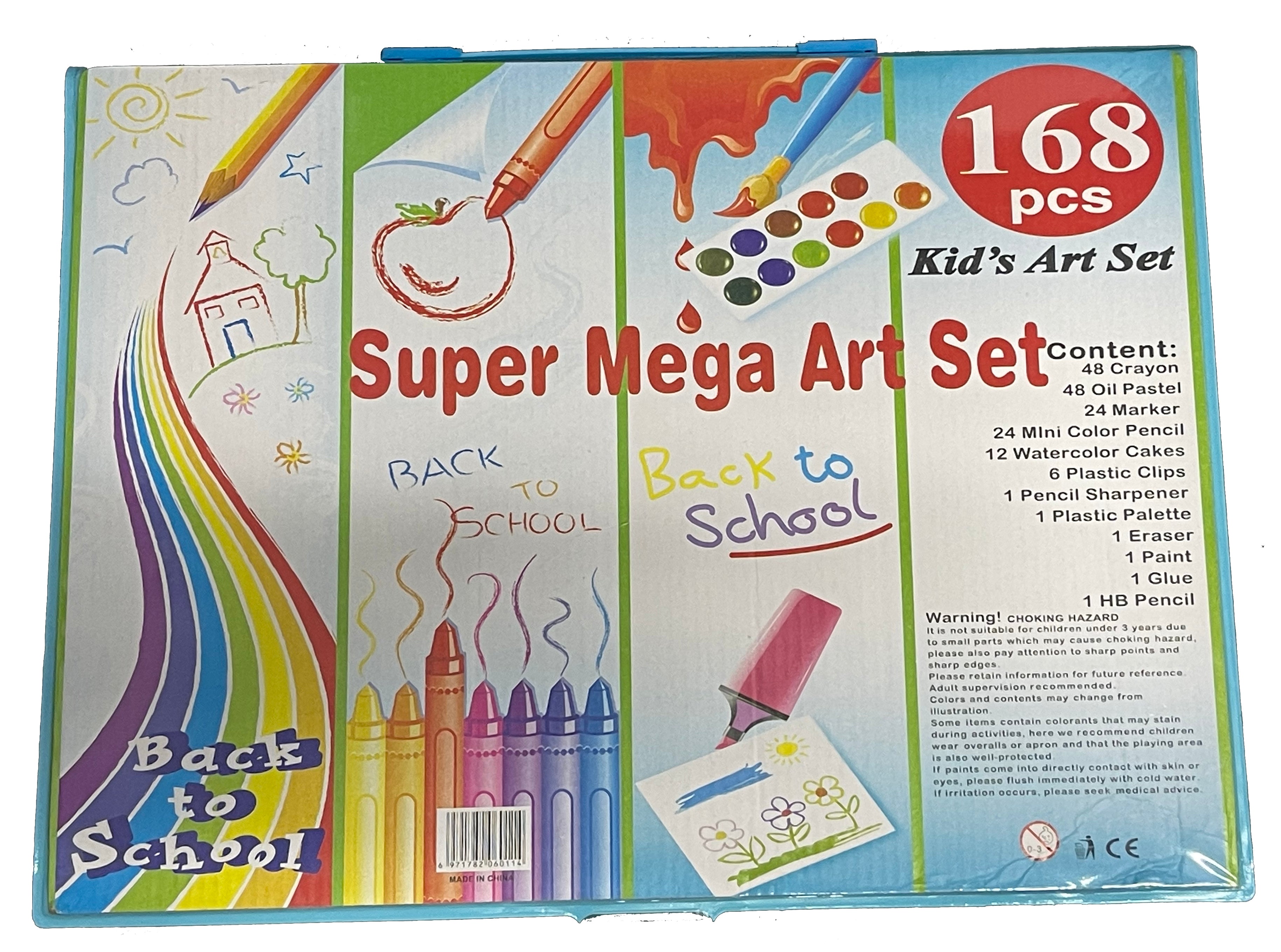 168 Pack Kids Super Mega Art Set
