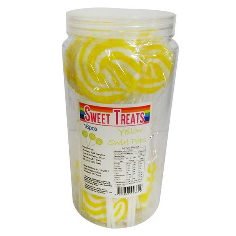 16 Pack Yellow Swirl Pops - 480g