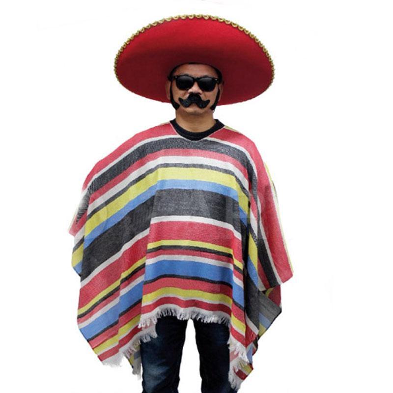 Striped Mexican Poncho