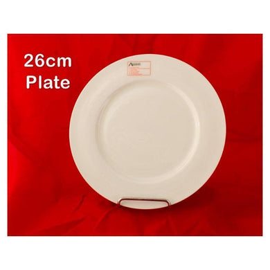 White Bone China Dinner Plate - 26cm - The Base Warehouse