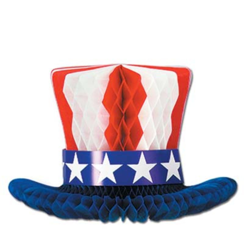 American Patriotic Hat Centrepiece - 30cm