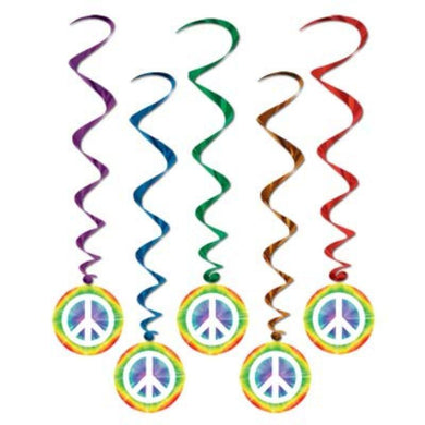 5 Pack Hippie Peace Sign Whirls - The Base Warehouse