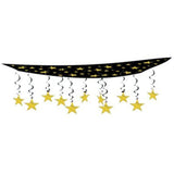 Load image into Gallery viewer, Black with Gold Star Ceilling Deco - 30cm - The Base Warehouse
