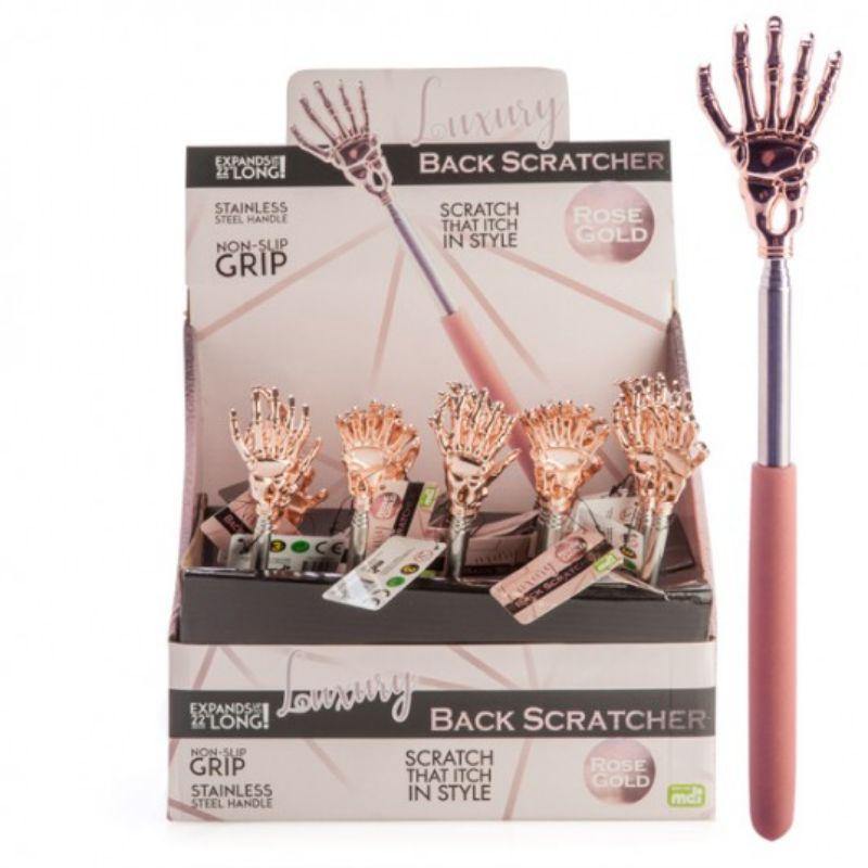 Rose Gold Skull Hand Back Scratch - The Base Warehouse