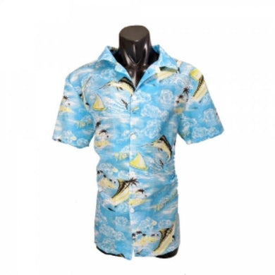 Turquoise Fish Hawaiian Shirt - The Base Warehouse