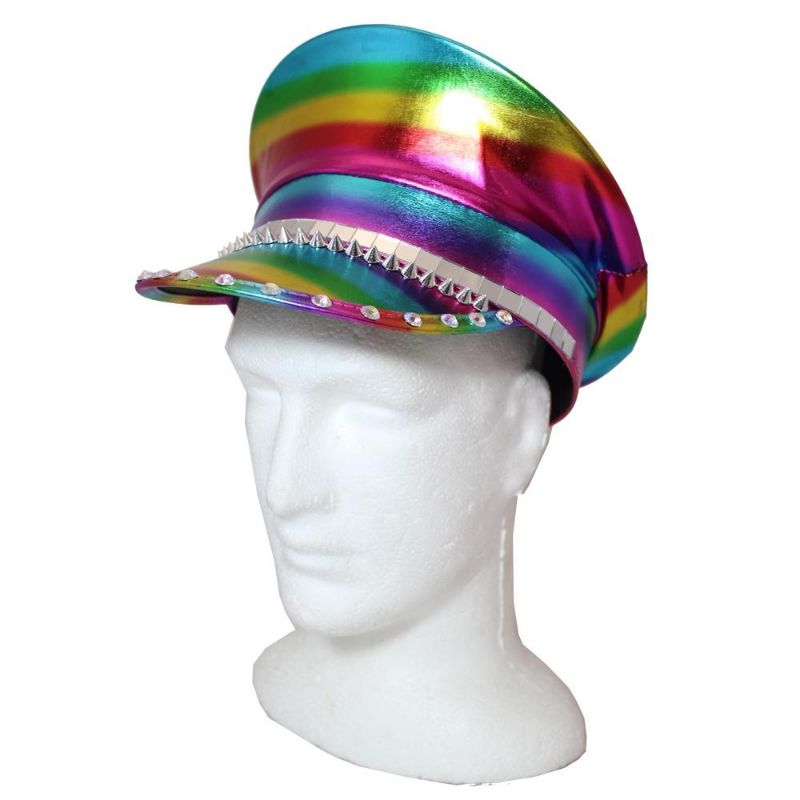 Rainbow Cap with Silver Shiny Trim