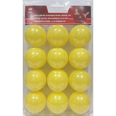 12 Pack Yellow Pingpong Balls - The Base Warehouse