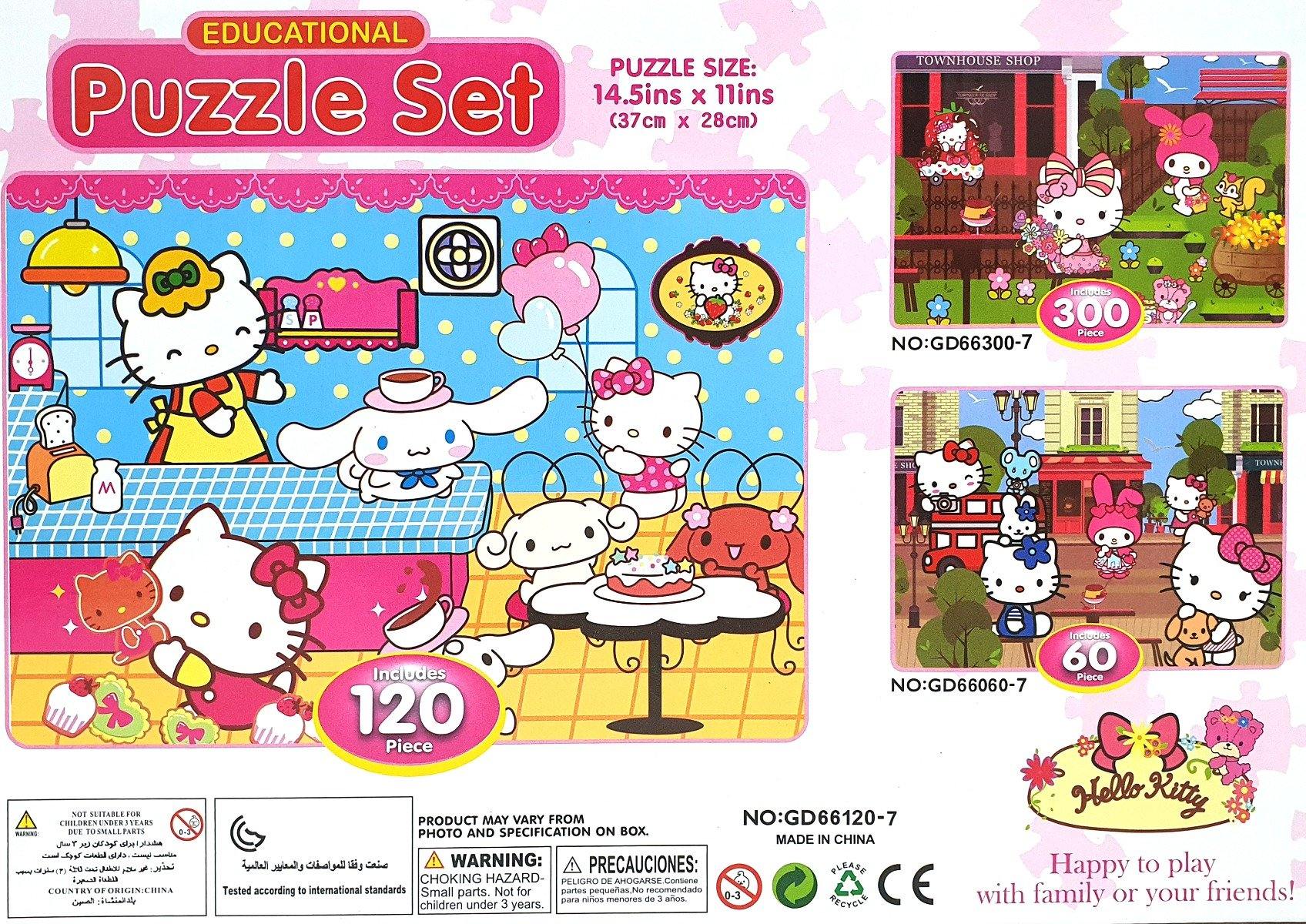 Hello Kitty Puzzle Set - 37cm x 28cm - The Base Warehouse
