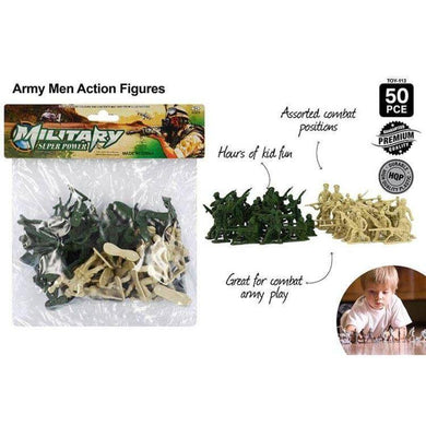 50 Pack Mini Army Men Action Figures - The Base Warehouse
