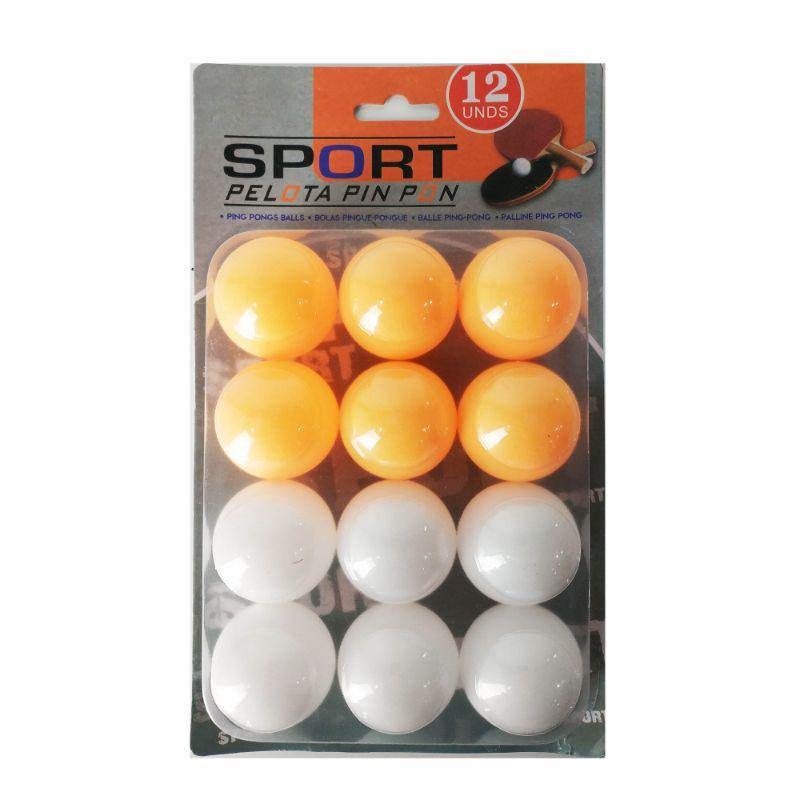 12 Pack Orand and White Ping Pong Ball - The Base Warehouse