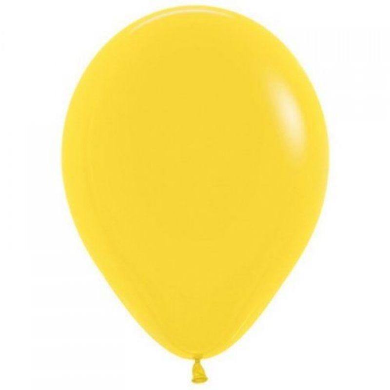 25 Pack Yellow Biodegradable Latex Balloons - 30cm
