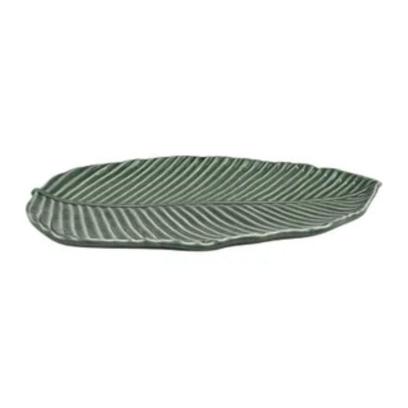 Ceramic Leaf Serving Platter - 32cm x 22cm x 3.3cm