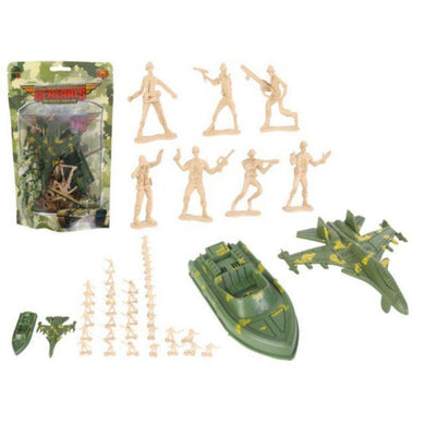 38 Piece Army Men in Resealable Bag - The Base Warehouse