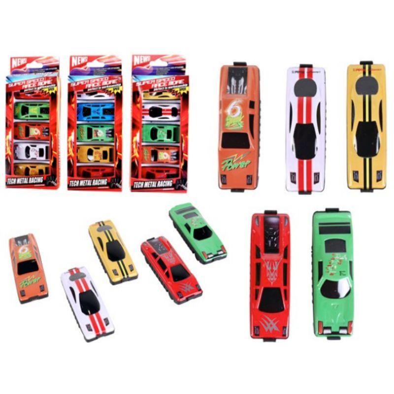 5 Pack Die Cast Racing Cars - The Base Warehouse