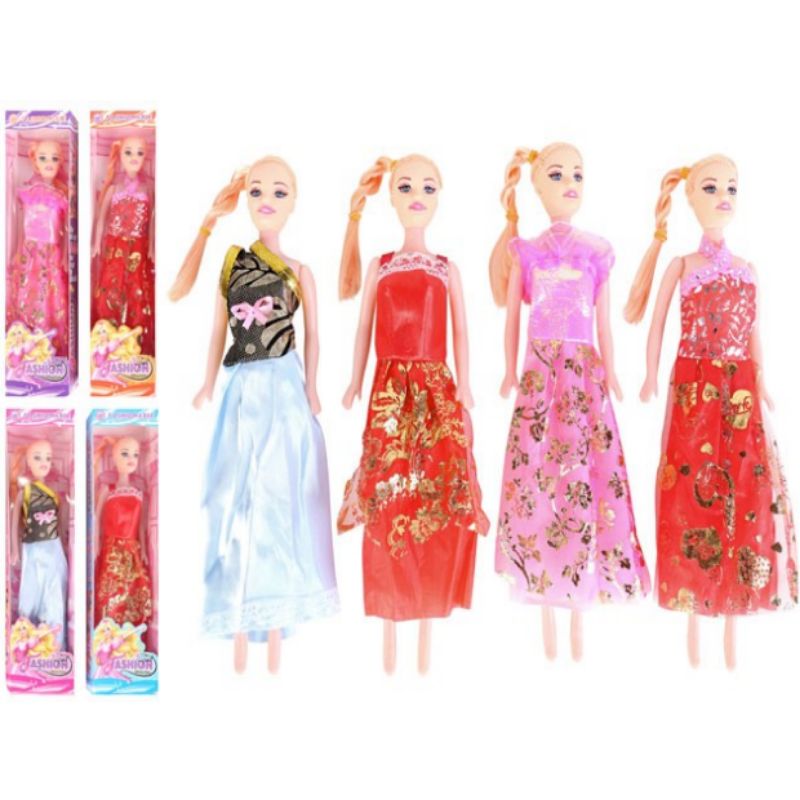 Fashion Doll with Satin Dress - 27cm