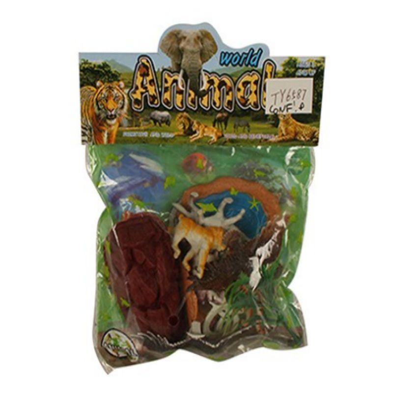 Wild Animal Toy Set - 20cm x 15cm x 3cm - The Base Warehouse