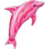 Load image into Gallery viewer, Pink Dolphin Foil Balloon - 84cm x 56cm - The Base Warehouse

