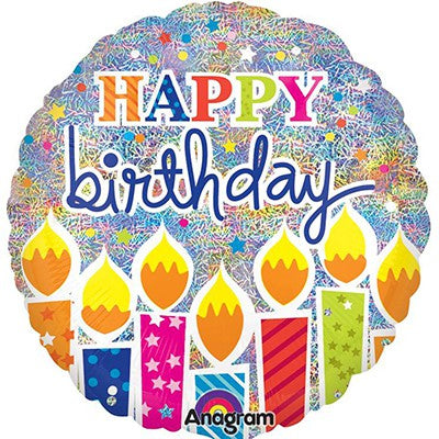 Happy Birthday Shimmer Foil Balloon - 45cm