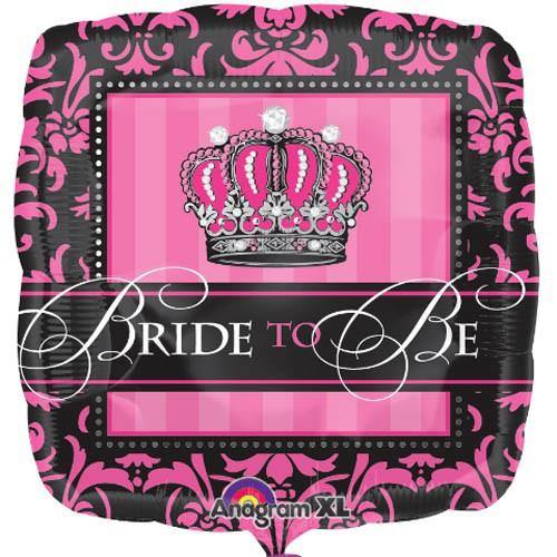 Crowned Bride To Be Foil Balloon - 45cm - The Base Warehouse