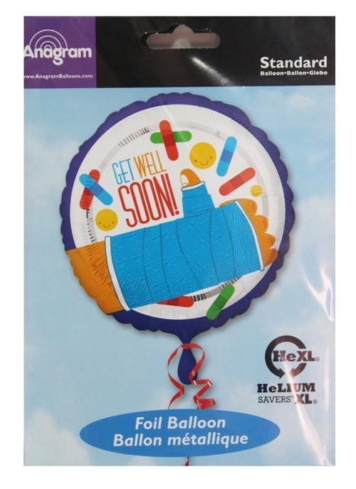 Get Well Soon Hand Cast Mulitcolored Foil Balloon - 45cm