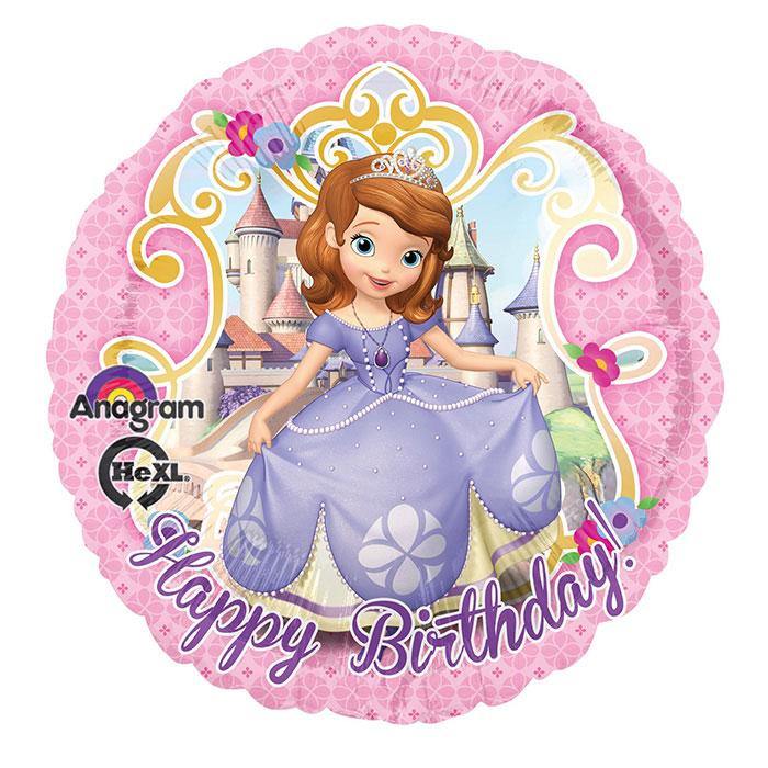 Sofia The First Happy Birthday Foil Balloon - 45cm - The Base Warehouse