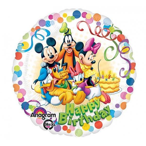 Mickey & Friends Happy Birthday Foil Balloon - 45cm