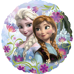 Frozen Anna & Elsa Round Foil Balloon - 45cm - The Base Warehouse