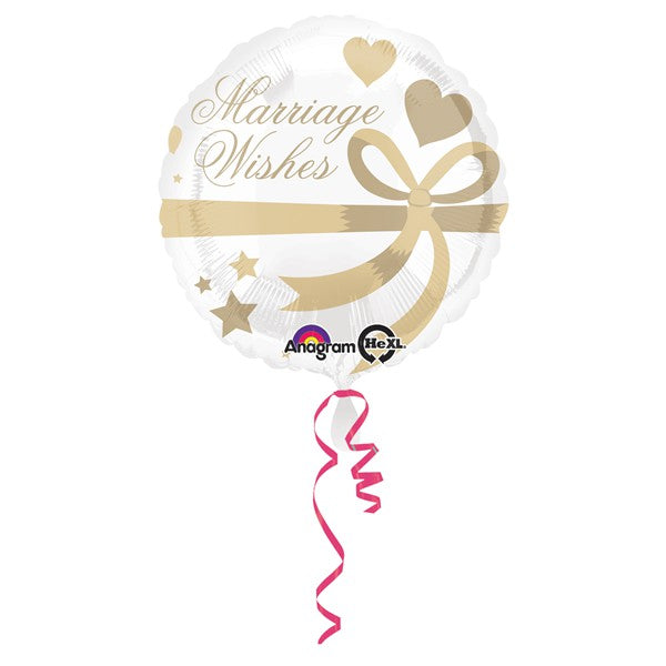 Marriage Wishes Foil Balloon - 45cm