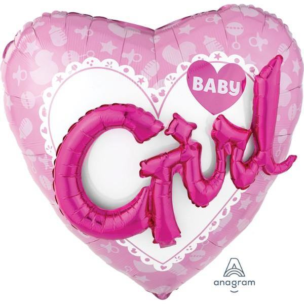Pink Baby Girl Foil Balloon - The Base Warehouse