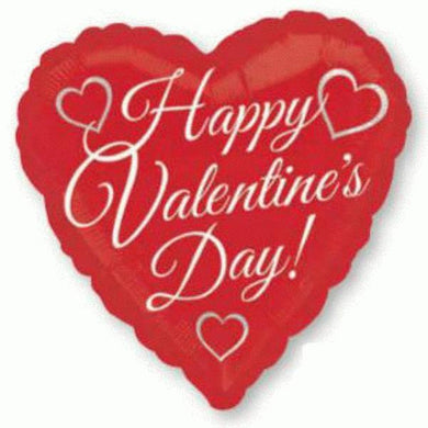 Happy Valentines Day Traditional Foil Balloon - 22cm - The Base Warehouse