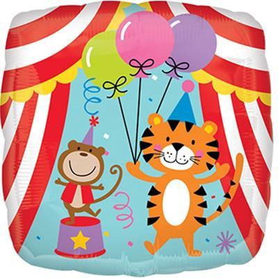 Circus Tent & Animals Party Foil Balloon - 45cm