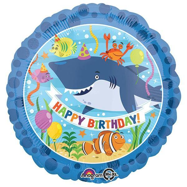Kids Ocean Happy Birthday Foil Balloon - 45cm - The Base Warehouse