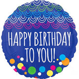 Load image into Gallery viewer, Blue Happy Birthday To You Foil Balloon - 45cm - The Base Warehouse
