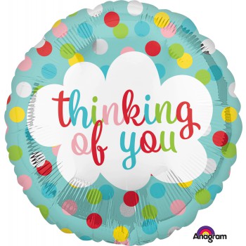 Thinking of You Dotted Foil Balloon - 45cm