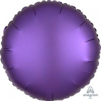 Purple Royale Satin Round Foil Balloon - 45cm - The Base Warehouse