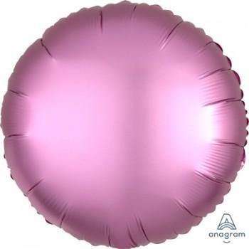 Pink Satin Round Foil Balloon - 45cm - The Base Warehouse