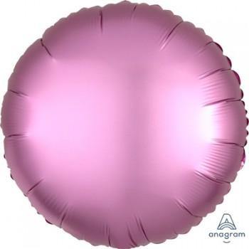 Pink Satin Round Foil Balloon - 45cm - The Base Warehouse