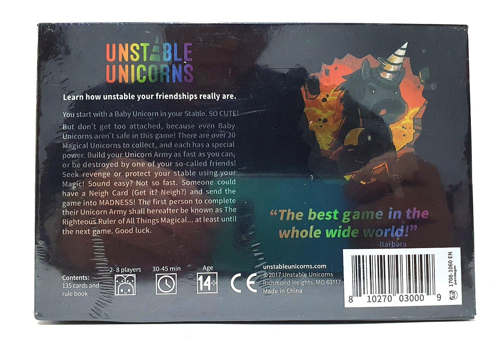 Unstable Unicorns - Dark - The Base Warehouse