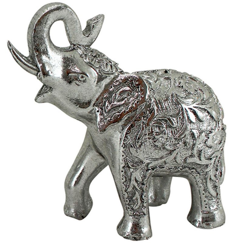Silver Elle Elephant - 11cm x 12cm