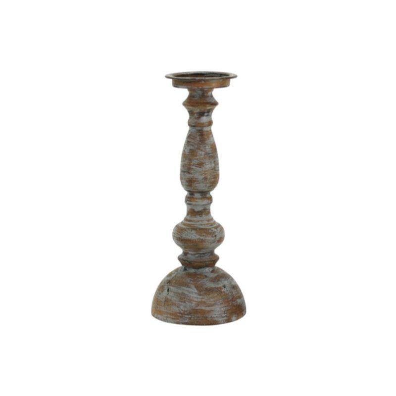 Natural Metal Candle Holder - 14cm x 35cm - The Base Warehouse