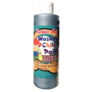 Silver Washable Childrens Paint - 250ml - The Base Warehouse