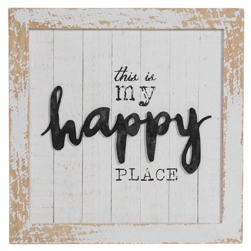 This Is My Happy Place Wall Sign - 40.6cm x 40.6cm - The Base Warehouse