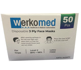 Load image into Gallery viewer, 50 Pack Disposable 3 Ply Face Mask - Level 2
