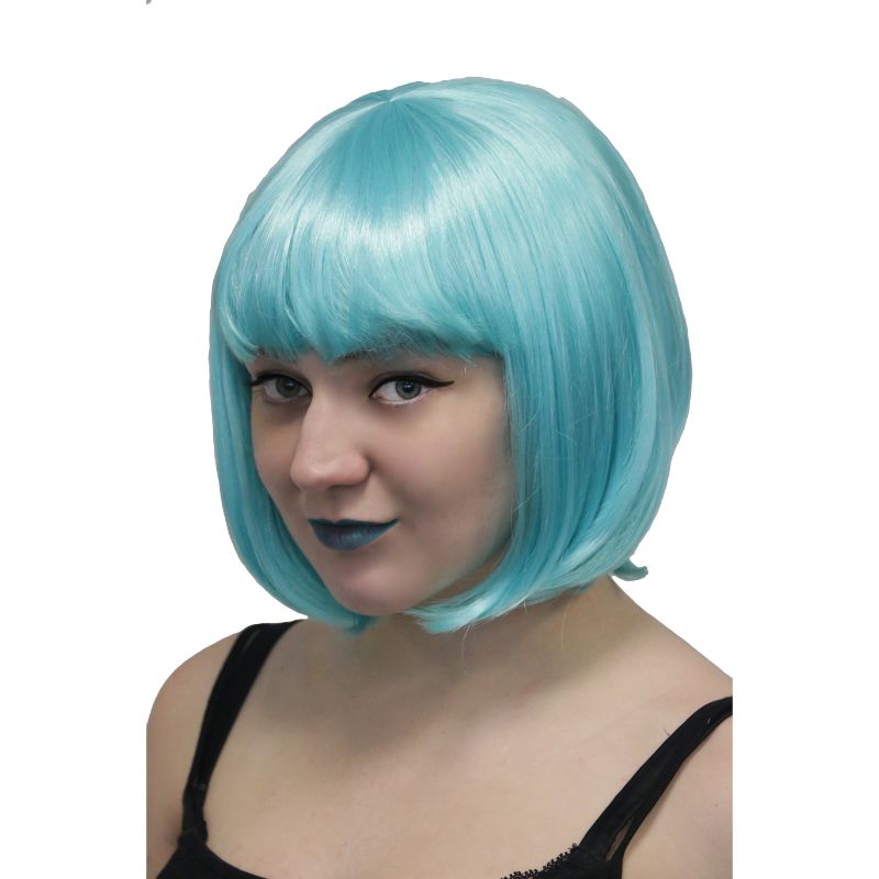 Womens Deluxe Candy Blue Bob WIg
