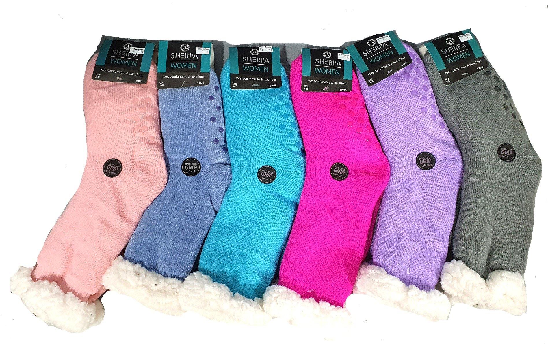 Sherpa Womens Solid Colour Knitted Socks - 4 - 8 Size - The Base Warehouse