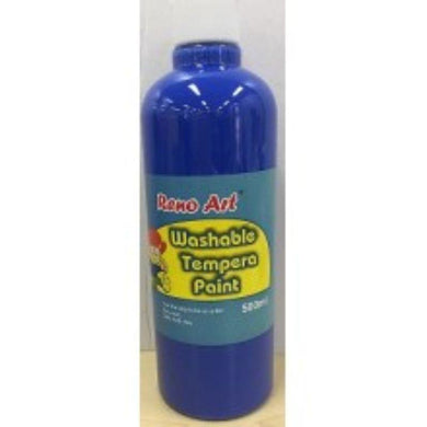 Blue Washable Tempera Paint - 500ml - The Base Warehouse