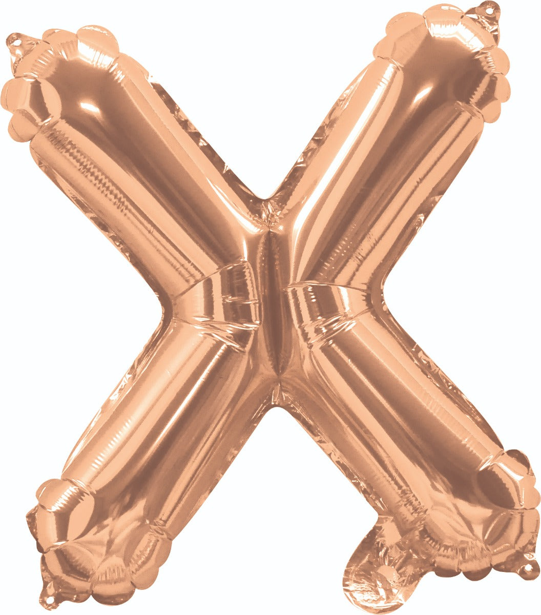 Rose Gold X Foil Balloon - 35cm