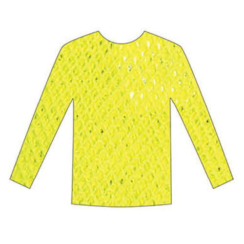 Neon Yellow Long Sleeve Fishnet Top