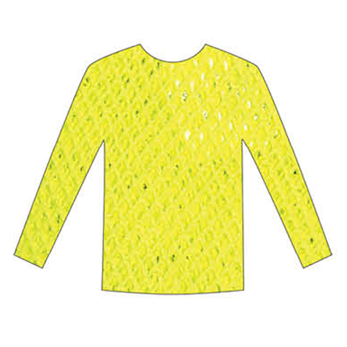Neon Yellow Long Sleeve Fishnet Top | The Base Warehouse